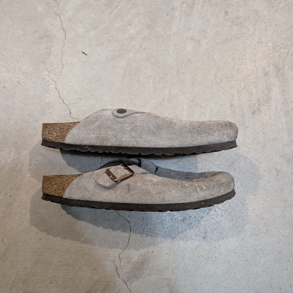 Birkenstock Clogs Men's 7 Women's 7 40 Gray/Light Brown - Picture 5 of 6